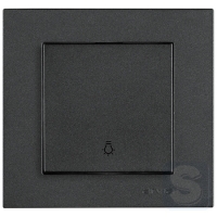 Вимикач одноклавішний КНОПОЧНИЙ Arvia Electric KAREN Димчастий (20 04 2000 205)